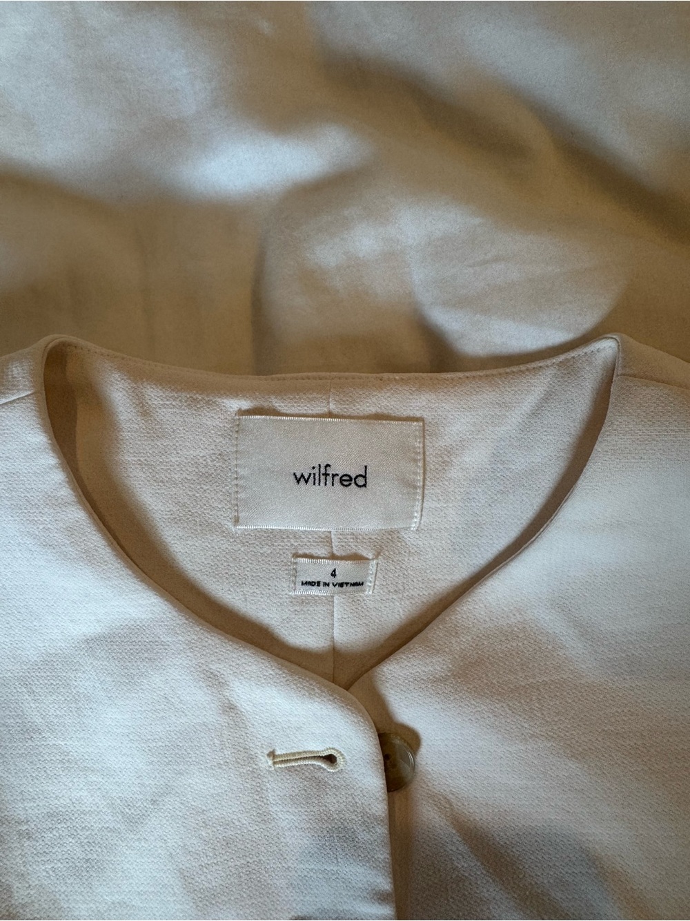 Halter Wilfred Cream Button-Down Top
